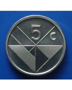 Aruba 	 5 Cents	1997	 unc - National arms