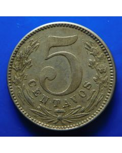 Colombia 	 5 Centavos	1886	 Large Top 5