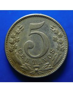 Colombia 	 5 Centavos	1886	 Small top 5