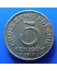 Poland 5 fenigów  1918 Y#  5    Schön# 2