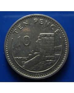 Gibraltar 10 Pence  km# 23.1 