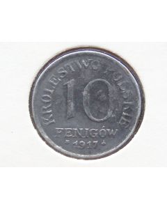 Poland   10 fenigów  1917 Y#  6    Schön# 3
