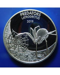 Congo Democratic Republic 	20 Francs	2019	 Black Widow (Latrodectus mactans)