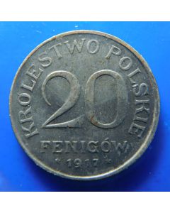 Poland  20 fenigów1917 Y#  7    Schön# 4
