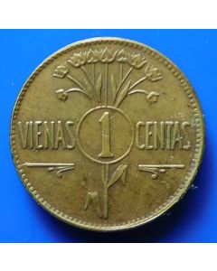 Lithuania Centas1925 km# 71  Schön# 1