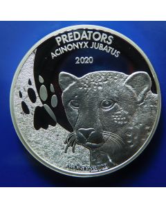 Congo Democratic Republic 	20 Francs	2020	 Cheetha (Acinonyx jubatus) silver / Proof 