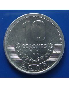 Costa Rica  10 Colones2008 km# 228b unc