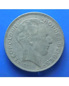 Belgium 	 5 Francs	1943	 Leopold III (French text) 