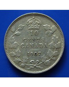 Canada 10 Cents1907km# 10 Schön# 11.