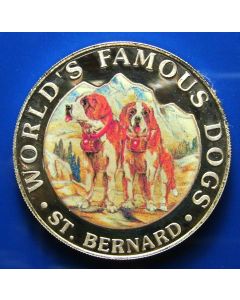 Equatorial Guinea  7000 Francos  1994	 Pair of St. Bernards - Silver / Proof
