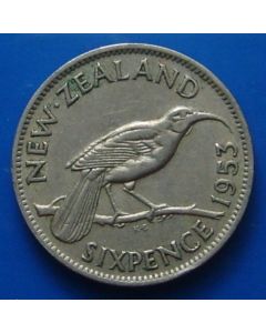 New Zealand  6 Pence1953 km# 26.1 