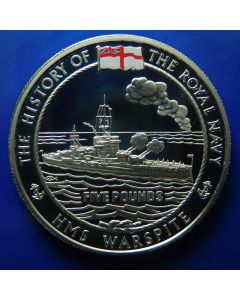 Alderney 	5 Pounds	2005	 H.M.S. Warspite – Silver / Proof