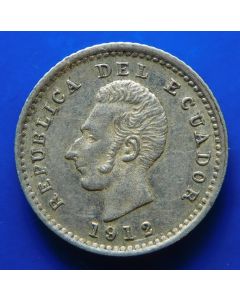 Ecuador 	 ½ Decimo	1912	Lovely older TINY silver circulation type coin from Ecuador in extremely fine condition. 