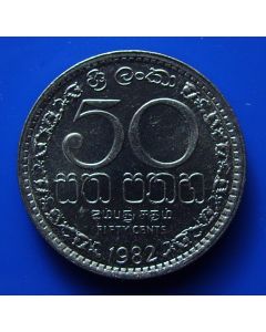 Sri Lanka 50 Cents  km#135.2