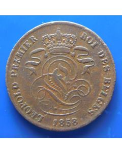 Belgium 	 2 Centimes	1858	 Leopold I  (km# 4.2)