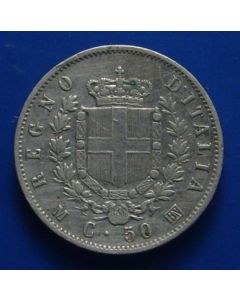 Italy 50 Centesimi 1863Mkm# 4A1 