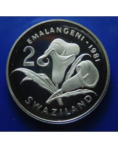 Swaziland 	2 Emalangeni	1981	Silver / Proof,  Daimond Jubilee of King Sobhuza ll