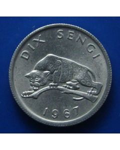 Congo Democratic Republic  10 Sengi1967 km# 7