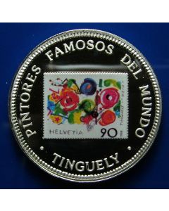 Equatorial Guinea 7000 Francos 1995	 World's Famous Stamps - Silver / Proof