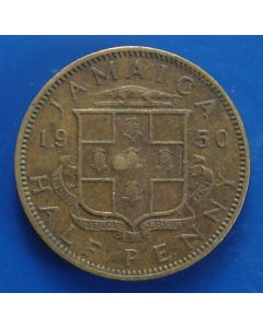 Jamaica ½ Penny1950 km# 34 