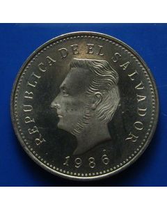 El Salvador  5 Centavos1986km# 149   Schön# 36a   Proof* not mentioned in krause