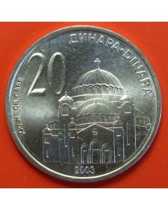 Serbia  20 Dinara2003 km#38 