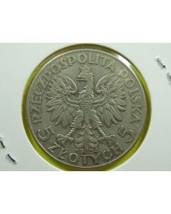 Poland  5 Zlotych1934Y# 21    Schön# 20