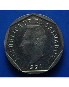 El Salvador 	 5 Centavos	1991	 - Francisco Morazan - UNC