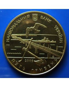 Ukraine 	 5 Hryven	2009	 - Mykolaiv, 220th Ann.