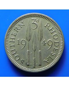 Southern Rhodesia 3 Pence1949 km# 20  Schön# 29