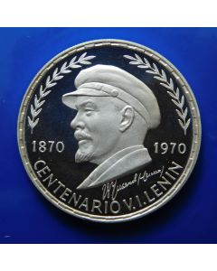 Equatorial Guinea 	75 Pesetas	1970	 Vladimir Ulyanov Lenin   ("1000" in oval at left tusk base) Proof