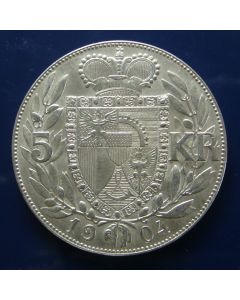 Liechtenstein  5 Kronen1904Y# 4   Schön# 4