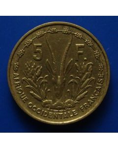 French West Africa 	 5 Francs	1956