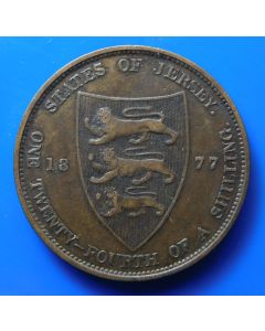 Jersey 1/24 Shilling1877 km# 7  - VICTORIA  D.G. BRITANNIAR