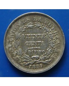 Bolivia 20 Centavos 1889