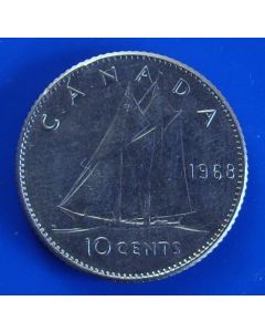 Canada 10 Cents1968km# 73   Schön# 61.1