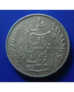 Tunisia 	 Franc	1892	 Alli III – Silver