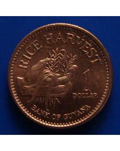 Guyana 	 Dollar	1996	 - Hand gathering rice - unc
