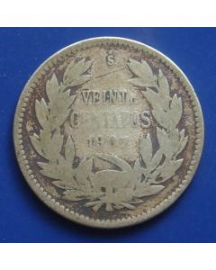 Chile  20 Centavos1907km#151.2