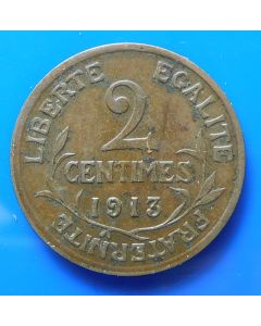 France  2 Centimes1913 km# 841 Schön# 2 