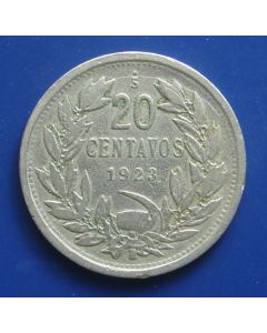 Chile  20 Centavos1923km#167.1