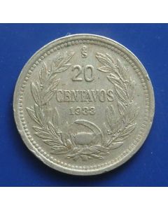 Chile  20 Centavos1933km# 167.3