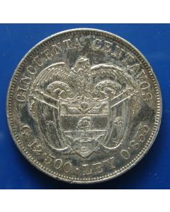 Colombia  50 Centavos1892km# 187.2