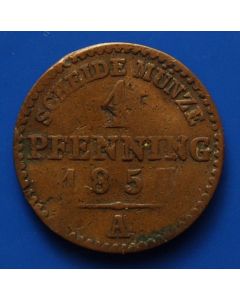 German States  Preussen Pfennig 1857A km# 451A