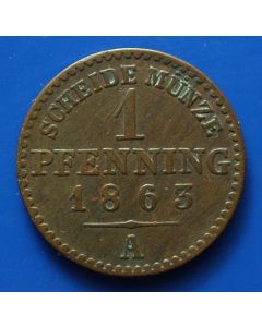 German States  Preussen Pfennig 1863A km# 480