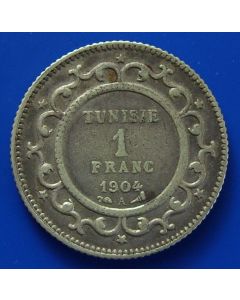 Tunisia 	 Franc	1322	 Muhammadal-al-Hadi Bey