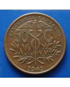 Bolivia 50 Centavos1942km#182a1  