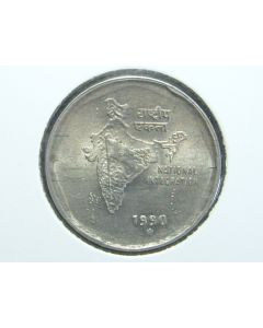 India 	 2 Rupees	1990H	 km#121.2	