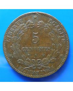 France  5 Centimes 1872K km# 821.2 