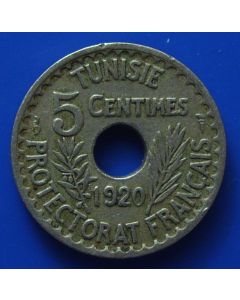 Tunisia  5 Centimes1920km# 242 